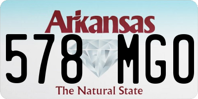 AR license plate 578MGO