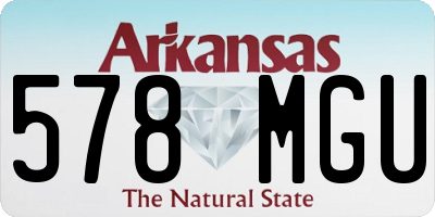 AR license plate 578MGU