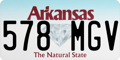 AR license plate 578MGV