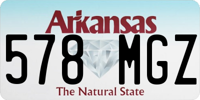 AR license plate 578MGZ