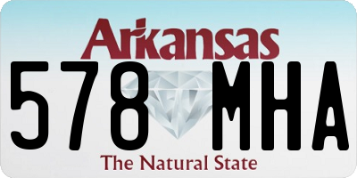 AR license plate 578MHA