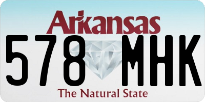 AR license plate 578MHK