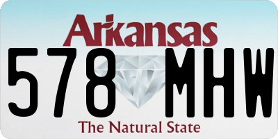AR license plate 578MHW
