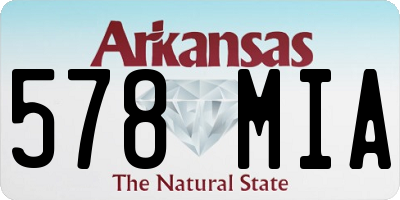 AR license plate 578MIA