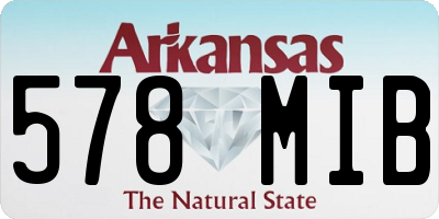 AR license plate 578MIB