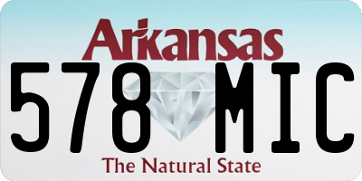 AR license plate 578MIC