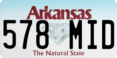 AR license plate 578MID
