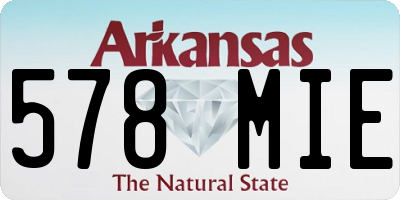 AR license plate 578MIE