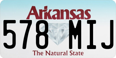 AR license plate 578MIJ