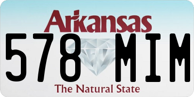 AR license plate 578MIM