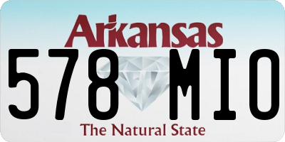 AR license plate 578MIO