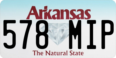 AR license plate 578MIP