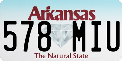 AR license plate 578MIU