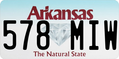 AR license plate 578MIW