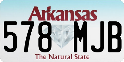AR license plate 578MJB