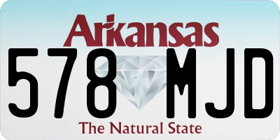 AR license plate 578MJD