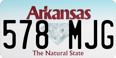 AR license plate 578MJG