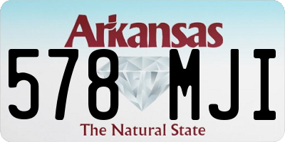 AR license plate 578MJI