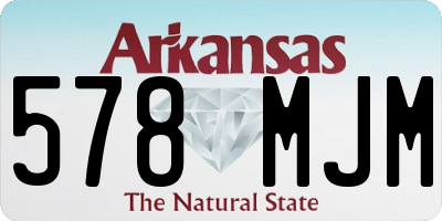 AR license plate 578MJM