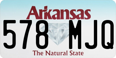 AR license plate 578MJQ