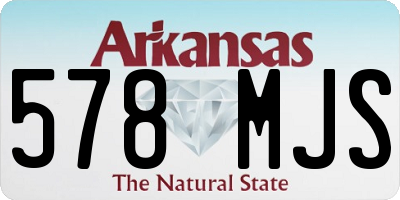 AR license plate 578MJS