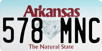 AR license plate 578MNC