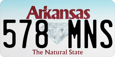 AR license plate 578MNS