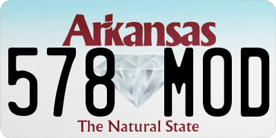 AR license plate 578MOD