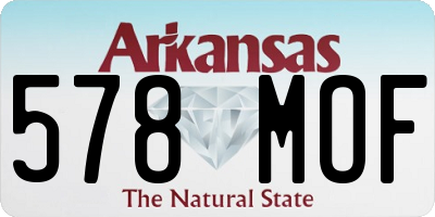 AR license plate 578MOF