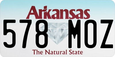 AR license plate 578MOZ