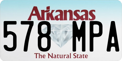 AR license plate 578MPA