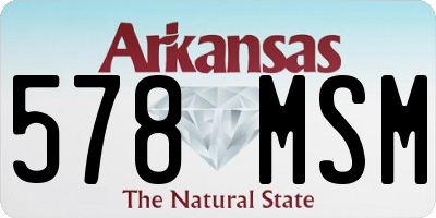AR license plate 578MSM