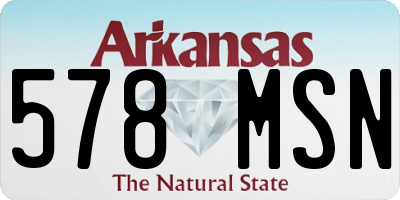 AR license plate 578MSN