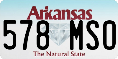 AR license plate 578MSO