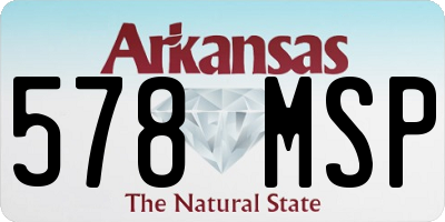 AR license plate 578MSP
