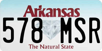 AR license plate 578MSR