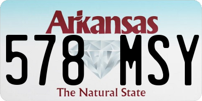 AR license plate 578MSY