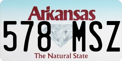AR license plate 578MSZ