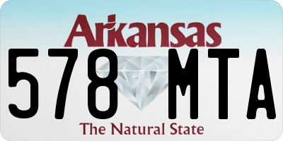 AR license plate 578MTA