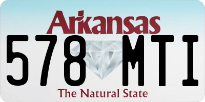 AR license plate 578MTI