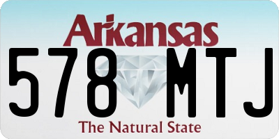 AR license plate 578MTJ