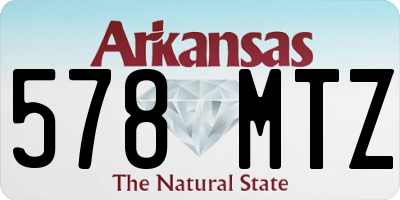 AR license plate 578MTZ