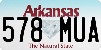 AR license plate 578MUA