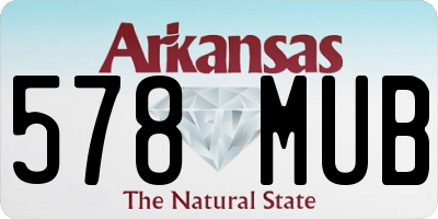 AR license plate 578MUB