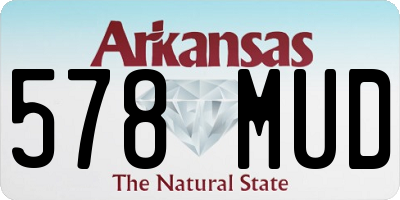 AR license plate 578MUD