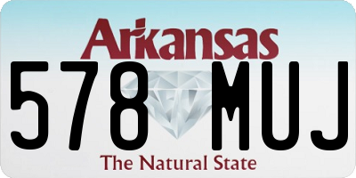 AR license plate 578MUJ