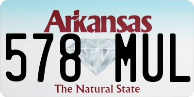 AR license plate 578MUL