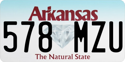 AR license plate 578MZU