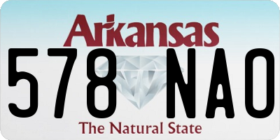 AR license plate 578NAO