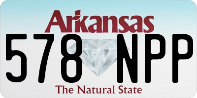 AR license plate 578NPP
